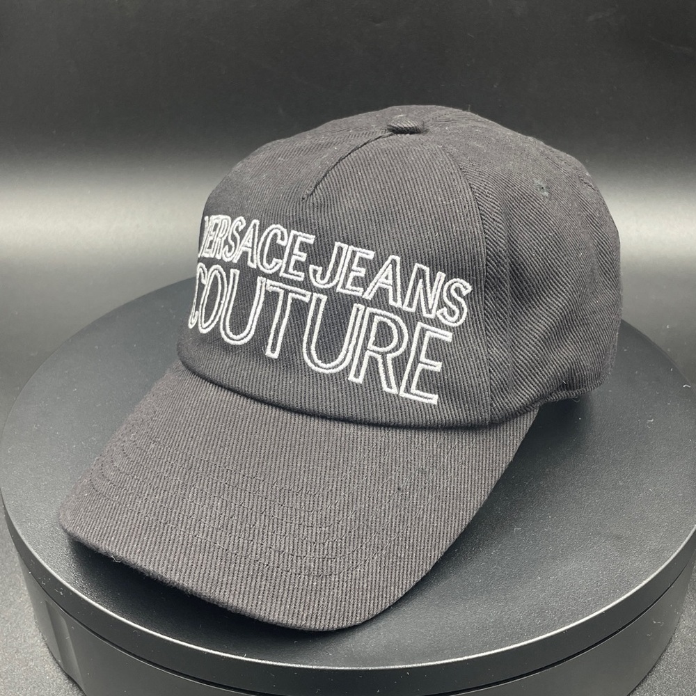 VERSACE JEANS COUTURE Cotton black & white logo cap hat-